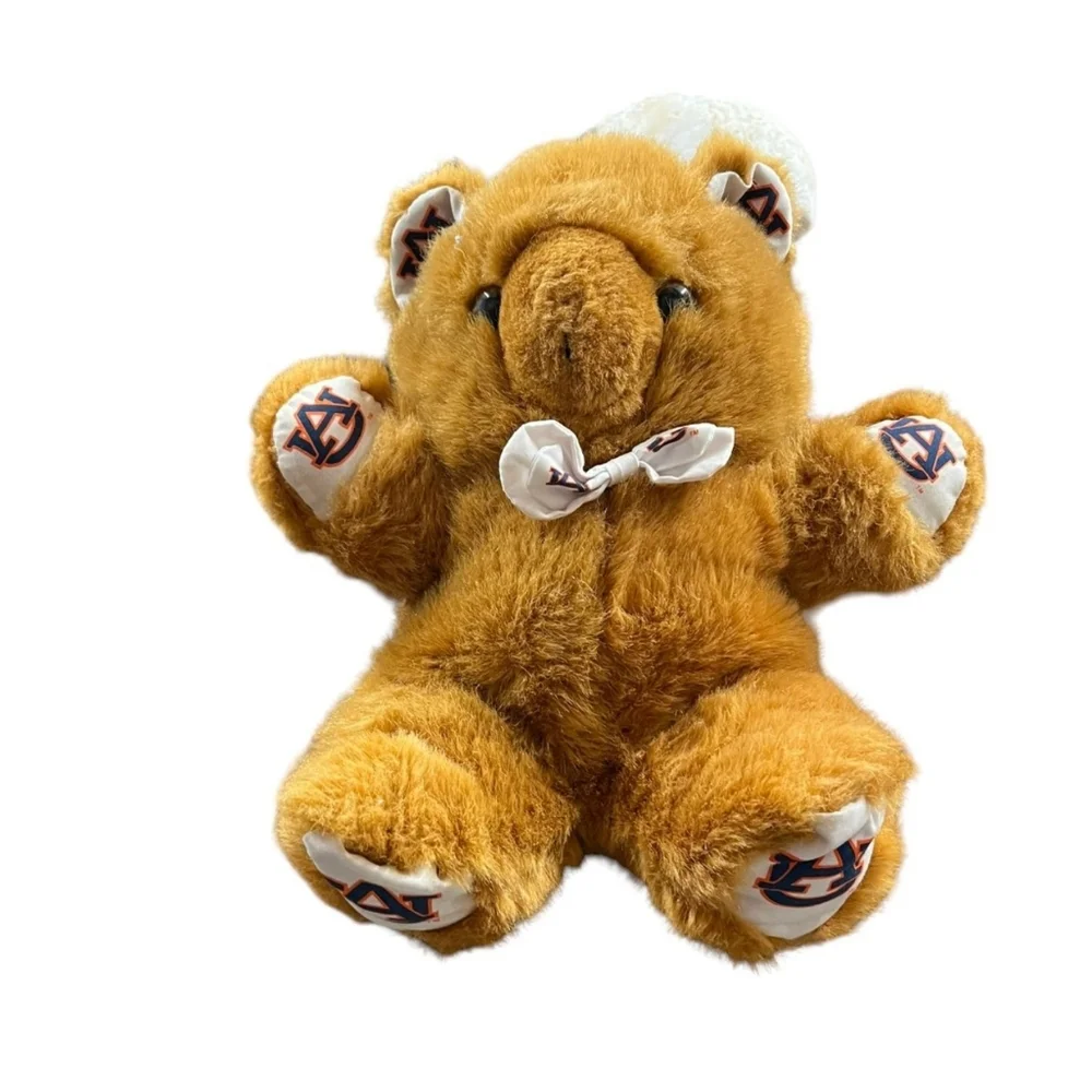 Team Spirit, Rare Auburn University, Tigers Teddy Bear Football Pillow